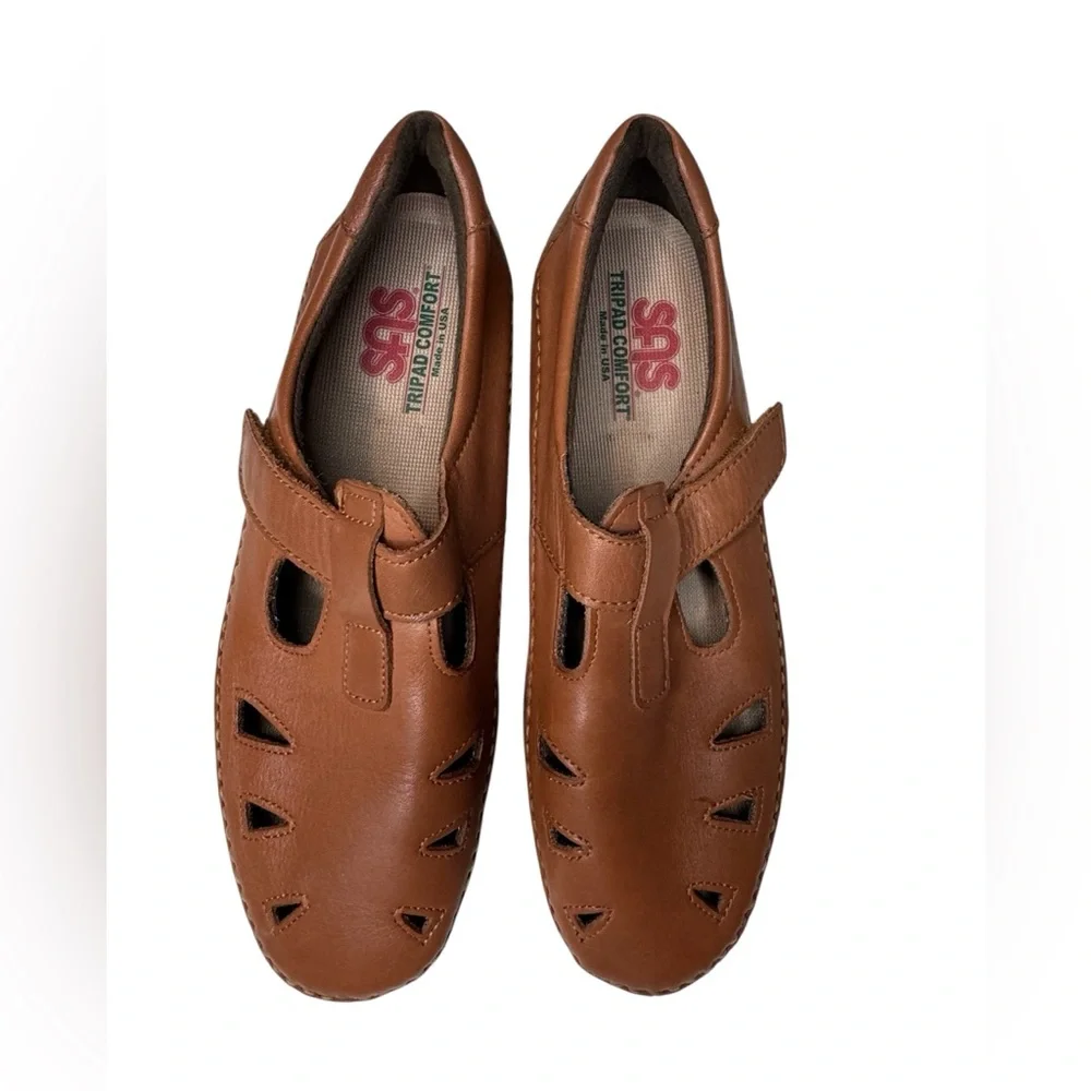 SAS Tripad Comfort Roamer Women's 9 Chestnut Brown Leather Mary Jane Shoes USA